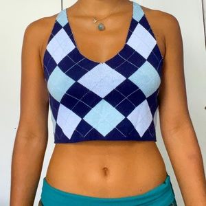 Checkered pattern top